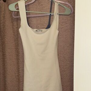 Zara Beige Sleeveless Dress